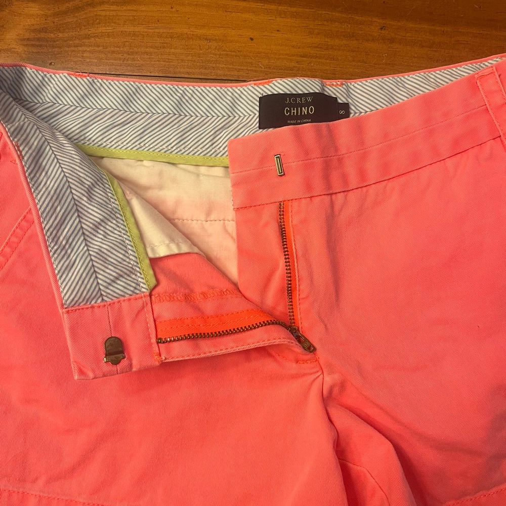 J. Crew Coral Chino Shorts - Picture 2 of 4